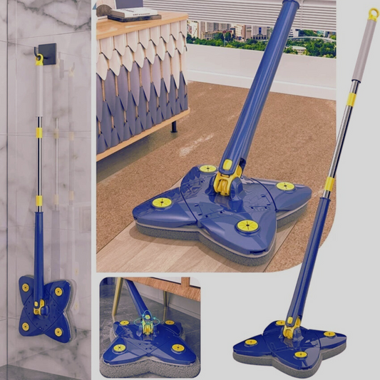 360° Rotating Quad-Leaf Auto Squeeze Mop